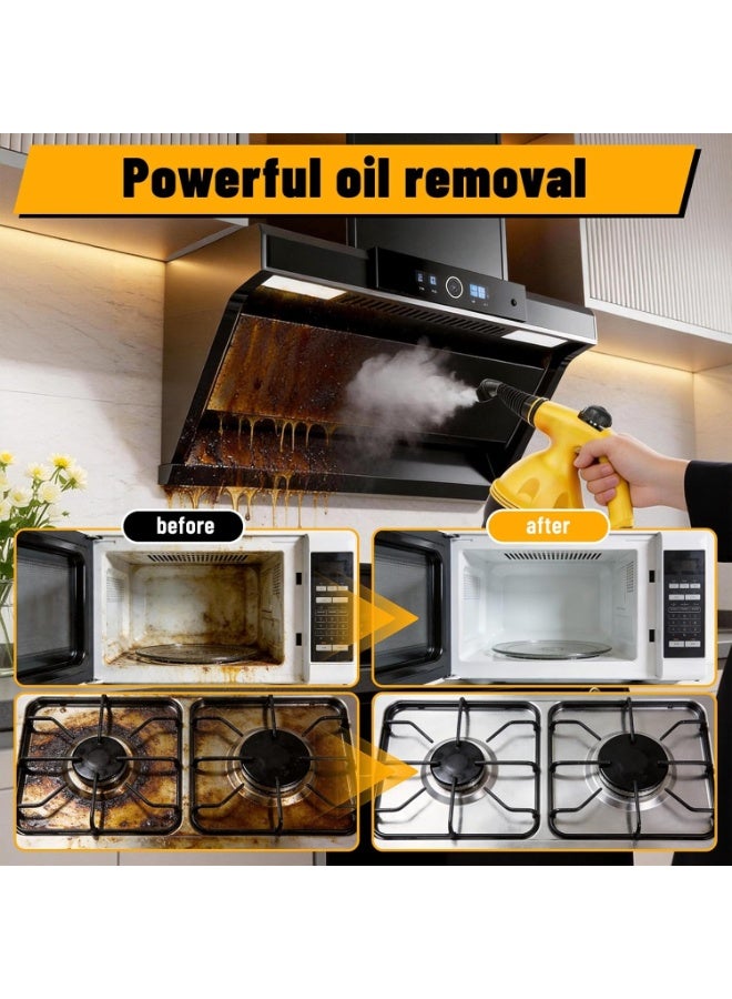 1400W Handheld Pressurized Steam Cleaner | 3-5 Mins Fast Heating | 10 Accessories Included | Home & Car Deep Cleaning | Ramadan/Eid Essential - Image 5